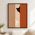Black and White Cats Canvas Wall Art Aura Canvas