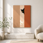 Black and White Cats Canvas Wall Art Aura Canvas