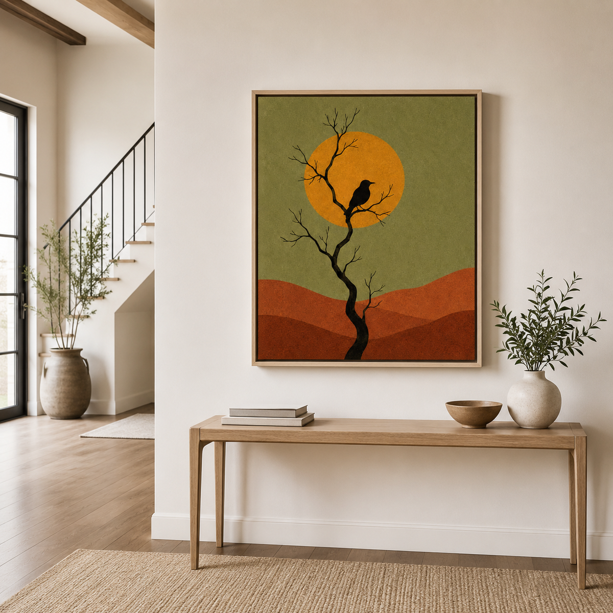 Black Bird Canvas Wall Art Aura Canvas