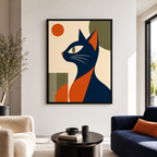 Black Cat Canvas Wall Art Aura Canvas