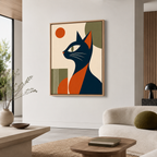Black Cat Canvas Wall Art Aura Canvas