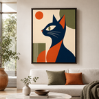 Black Cat Canvas Wall Art Aura Canvas