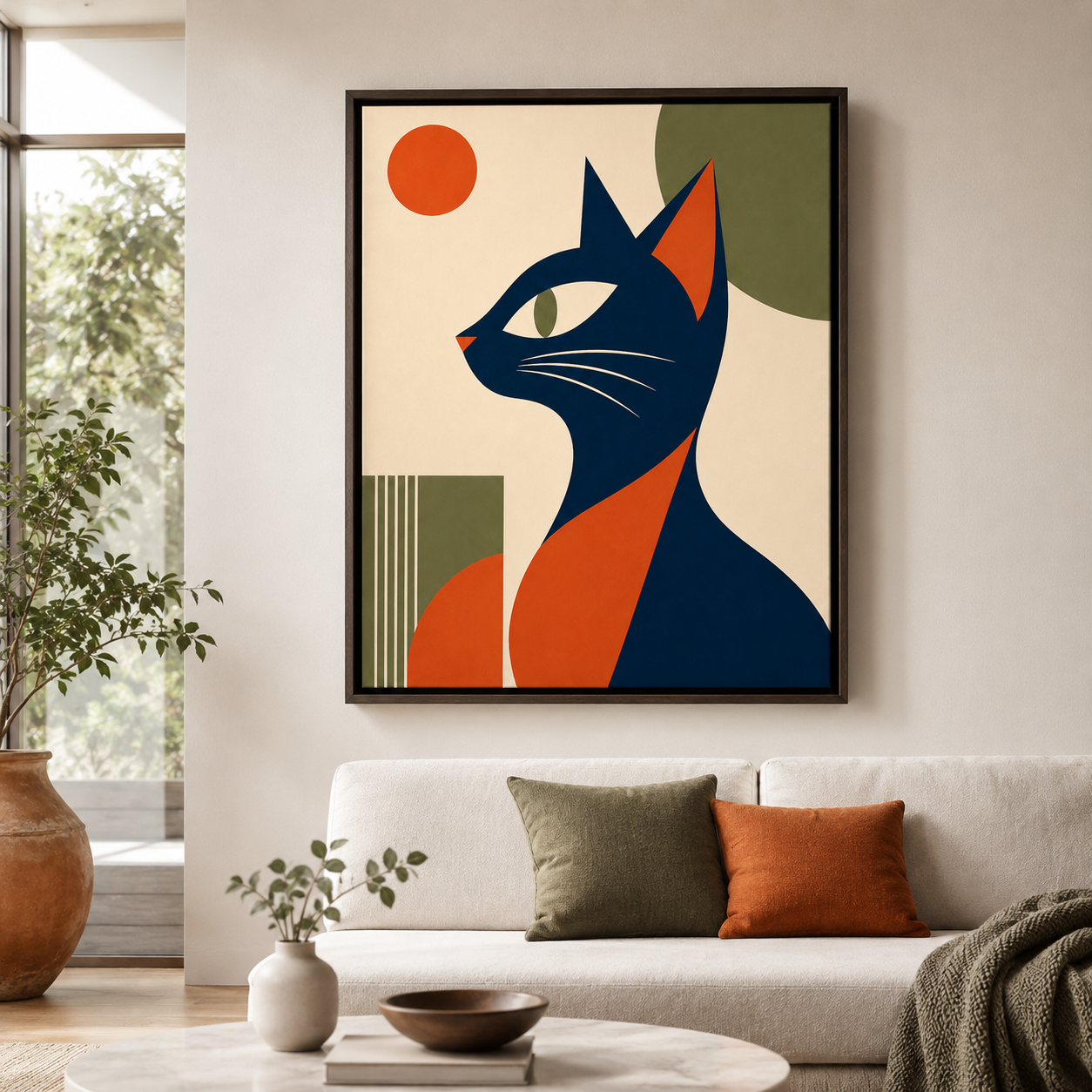 Black Cat Canvas Wall Art Aura Canvas