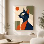 Black Cat Canvas Wall Art Aura Canvas
