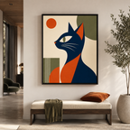 Black Cat Canvas Wall Art Aura Canvas