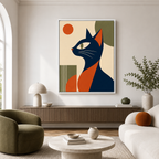 Black Cat Canvas Wall Art Aura Canvas