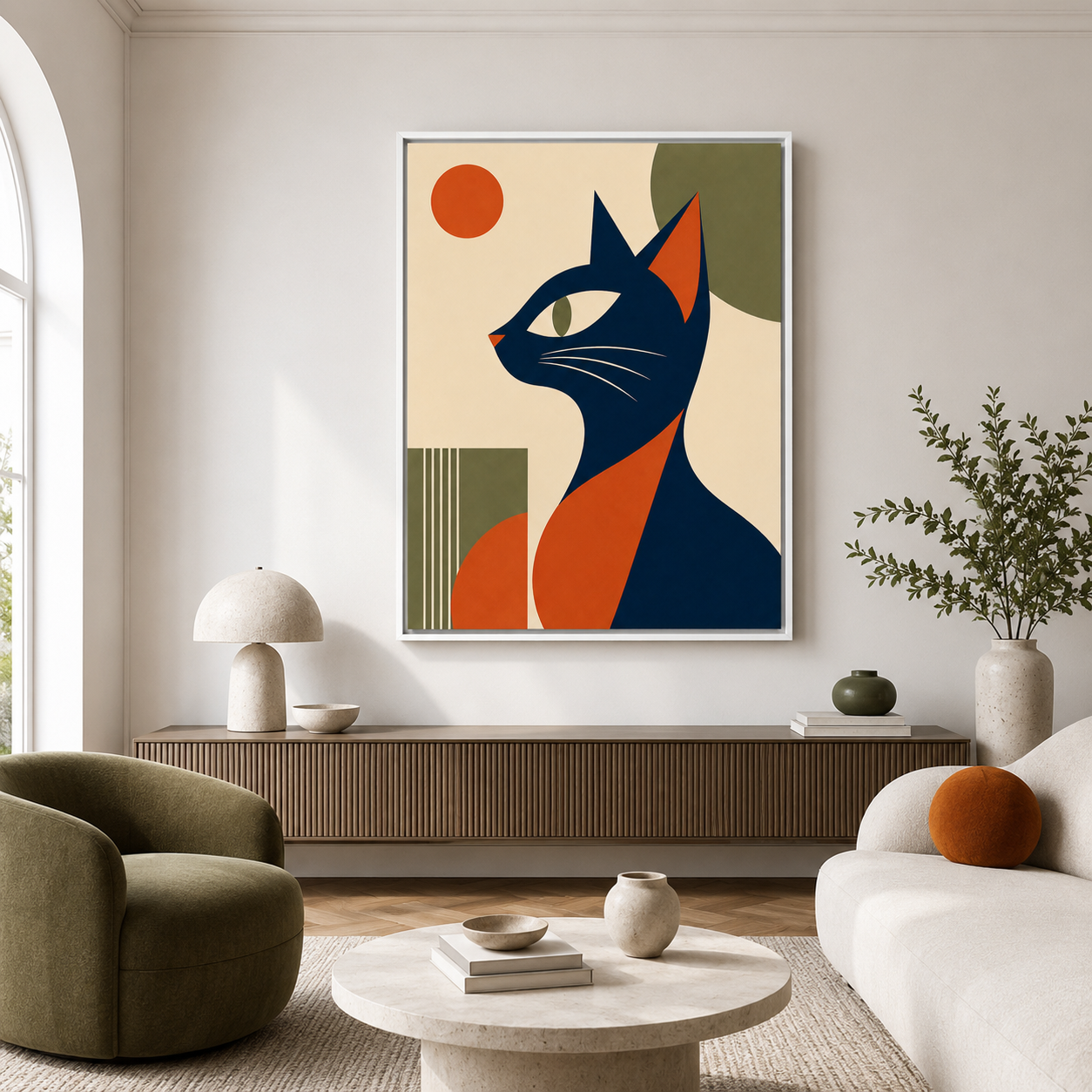 Black Cat Canvas Wall Art Aura Canvas