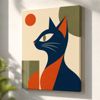 Black Cat Canvas Wall Art Aura Canvas