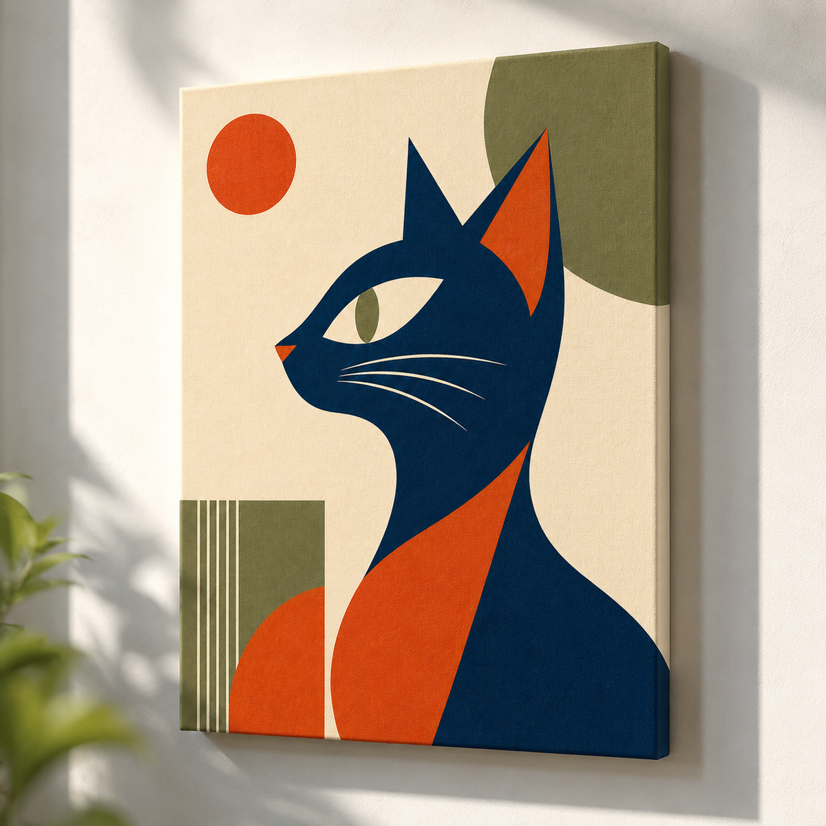 Black Cat Canvas Wall Art Aura Canvas