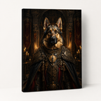 Custom Medieval Royal Pet Portrait Canvas