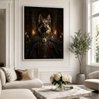 Custom Medieval Royal Pet Portrait Canvas
