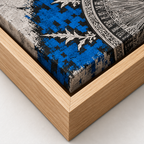 Blue Madonna Prayer Canvas Wall Art - canvas detail view 8