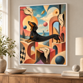 Surreal Dog and Melting Clocks Canvas Wall Art - main canvas artwork