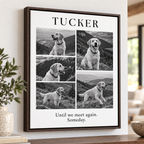 Custom Pet Memorial Monochrome Photo Collage Canvas Wall Art - personalized canvas detail 8