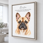 Custom Pet Memorial Portrait remembrance canvas detail