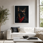 Custom Cool Dog Portrait Canvas Wall Art