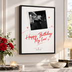 Custom Birthday Couple Photo Canvas Wall Art - custom canvas display