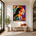 Colorful Woman Portrait Canvas Wall Art Aura Canvas