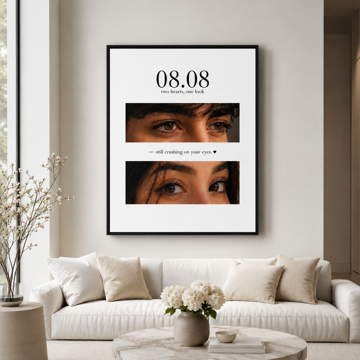 Custom Couple Eyes Photo Canvas Wall Art Aura Canvas
