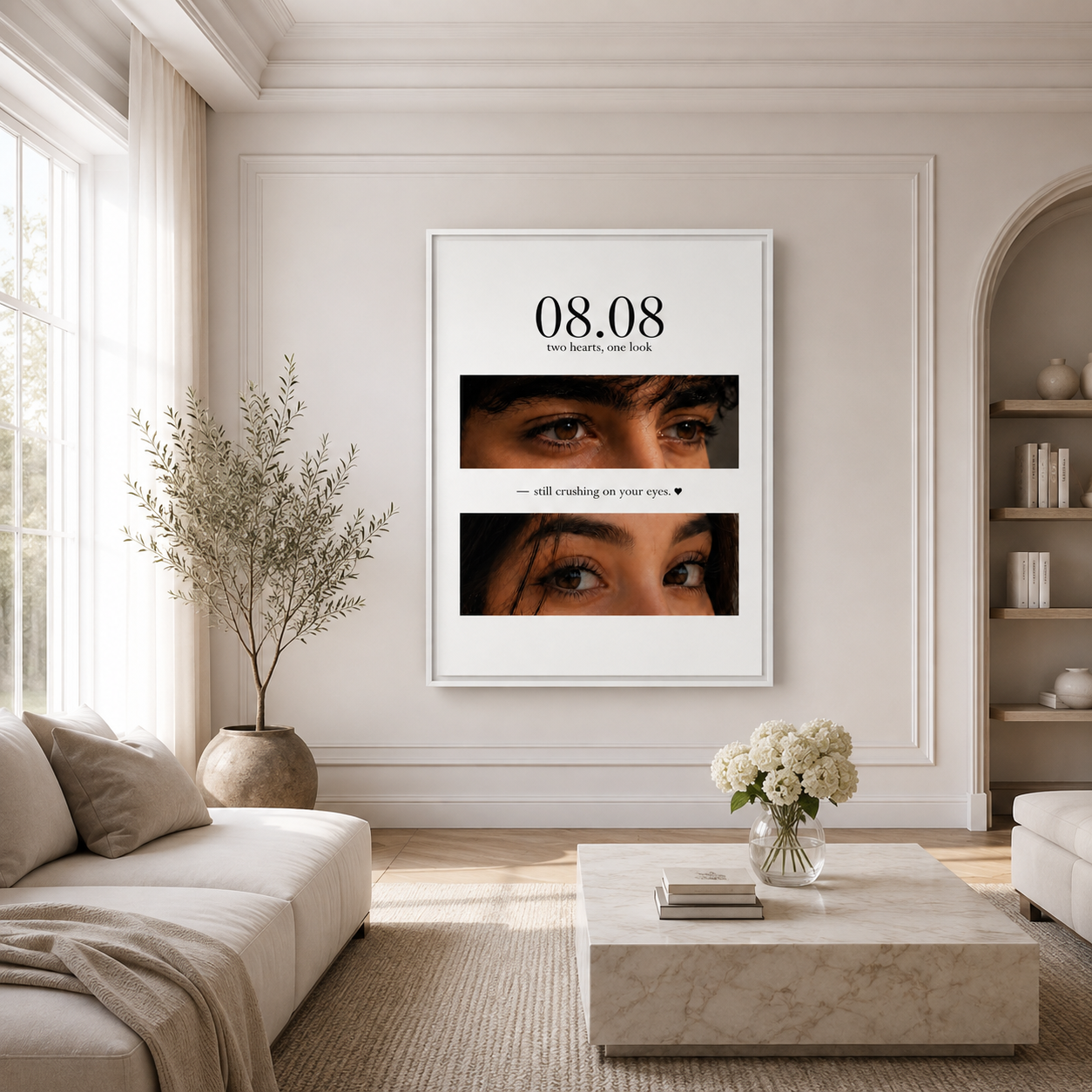 Custom Couple Eyes Photo Canvas Wall Art Aura Canvas