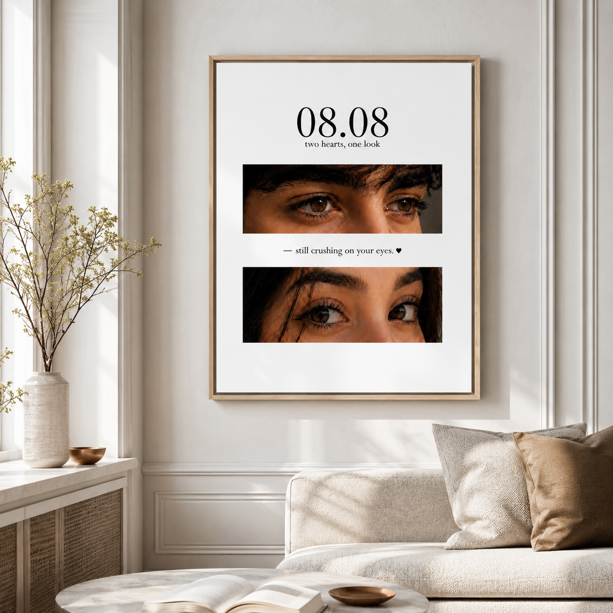 Custom Couple Eyes Photo Canvas Wall Art Aura Canvas