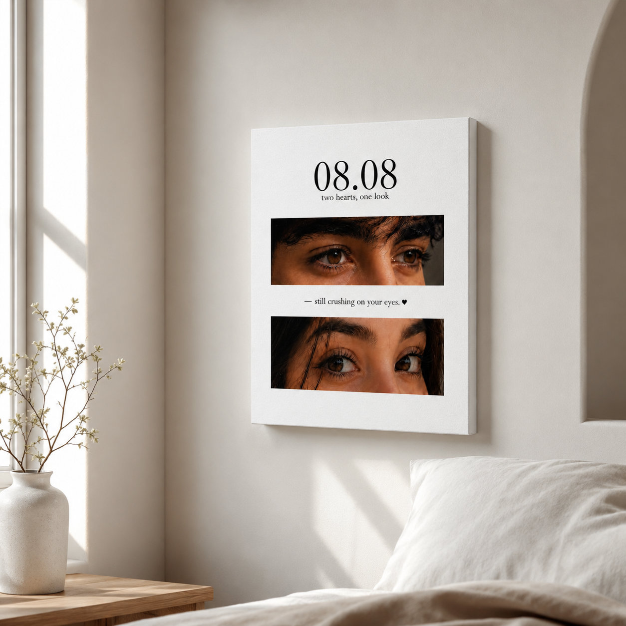 Custom Couple Eyes Photo Canvas Wall Art Aura Canvas