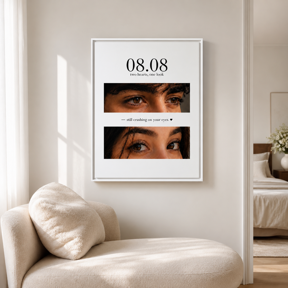 Custom Couple Eyes Photo Canvas Wall Art Aura Canvas