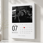 Custom Couple Photo Calendar Canvas Wall Art Aura Canvas