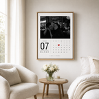 Custom Couple Photo Calendar Canvas Wall Art Aura Canvas