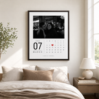 Custom Couple Photo Calendar Canvas Wall Art Aura Canvas