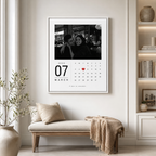 Custom Couple Photo Calendar Canvas Wall Art Aura Canvas