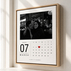 Custom Couple Photo Calendar Canvas Wall Art Aura Canvas