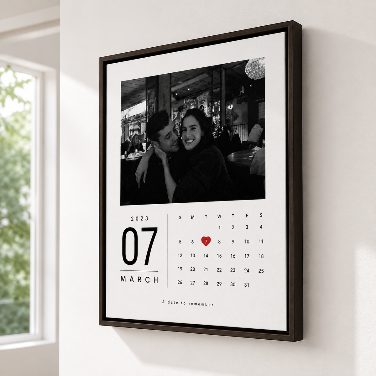Custom Couple Photo Calendar Canvas Wall Art Aura Canvas