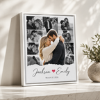 Custom Couple Photo Collage Canvas Wall Art Aura Canvas
