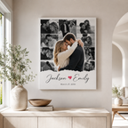 Custom Couple Photo Collage Canvas Wall Art Aura Canvas