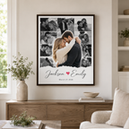 Custom Couple Photo Collage Canvas Wall Art Aura Canvas