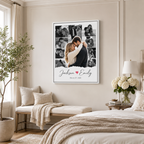 Custom Couple Photo Collage Canvas Wall Art Aura Canvas