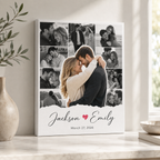 Custom Couple Photo Collage Canvas Wall Art Aura Canvas