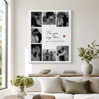 Custom Couple Photo Collage Canvas Wall Art Aura Canvas