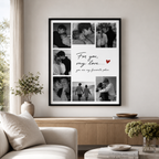 Custom Couple Photo Collage Canvas Wall Art Aura Canvas