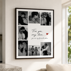 Custom Couple Photo Collage Canvas Wall Art Aura Canvas