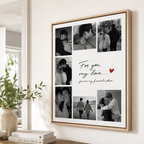 Custom Couple Photo Collage Canvas Wall Art Aura Canvas