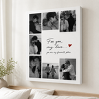 Custom Couple Photo Collage Canvas Wall Art Aura Canvas