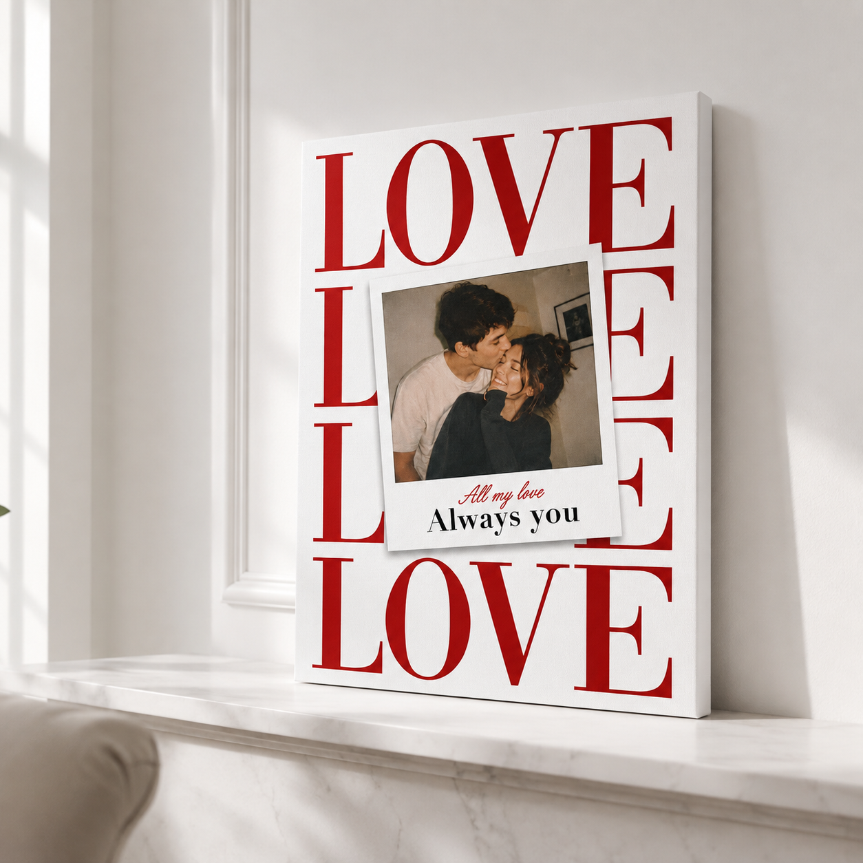 Custom Couple Photo Love Canvas Wall Art Aura Canvas