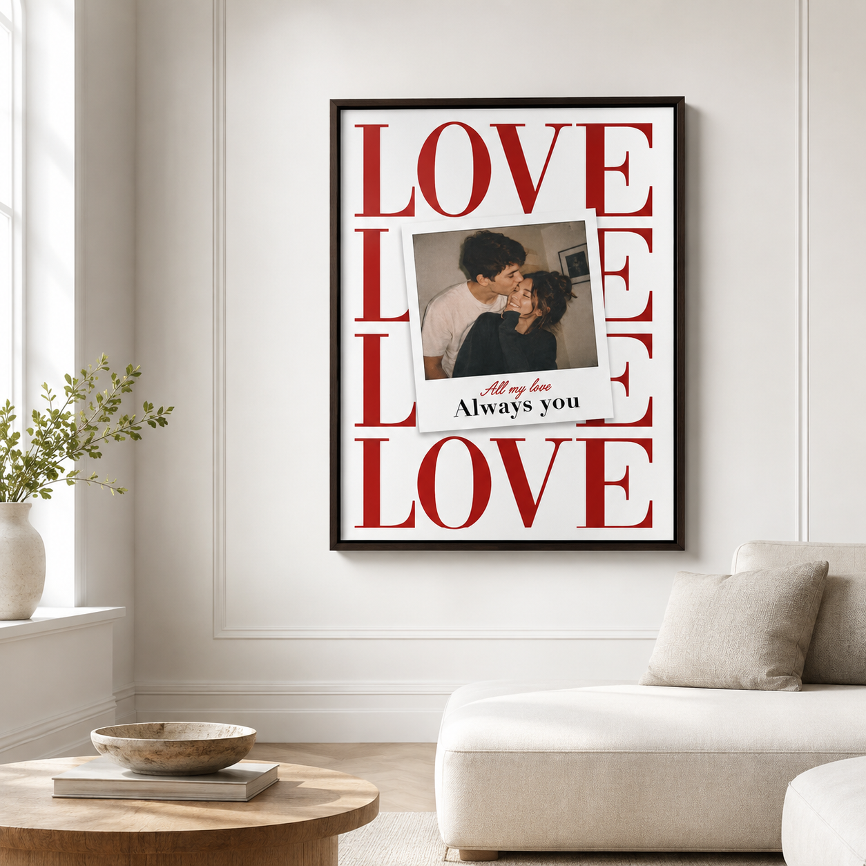 Custom Couple Photo Love Canvas Wall Art Aura Canvas