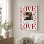 Custom Couple Photo Love Canvas Wall Art Aura Canvas