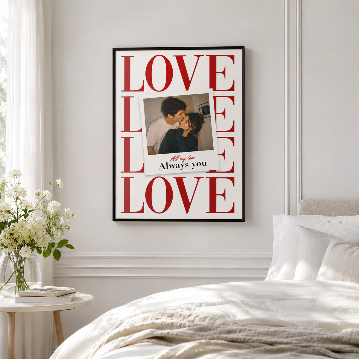 Custom Couple Photo Love Canvas Wall Art Aura Canvas