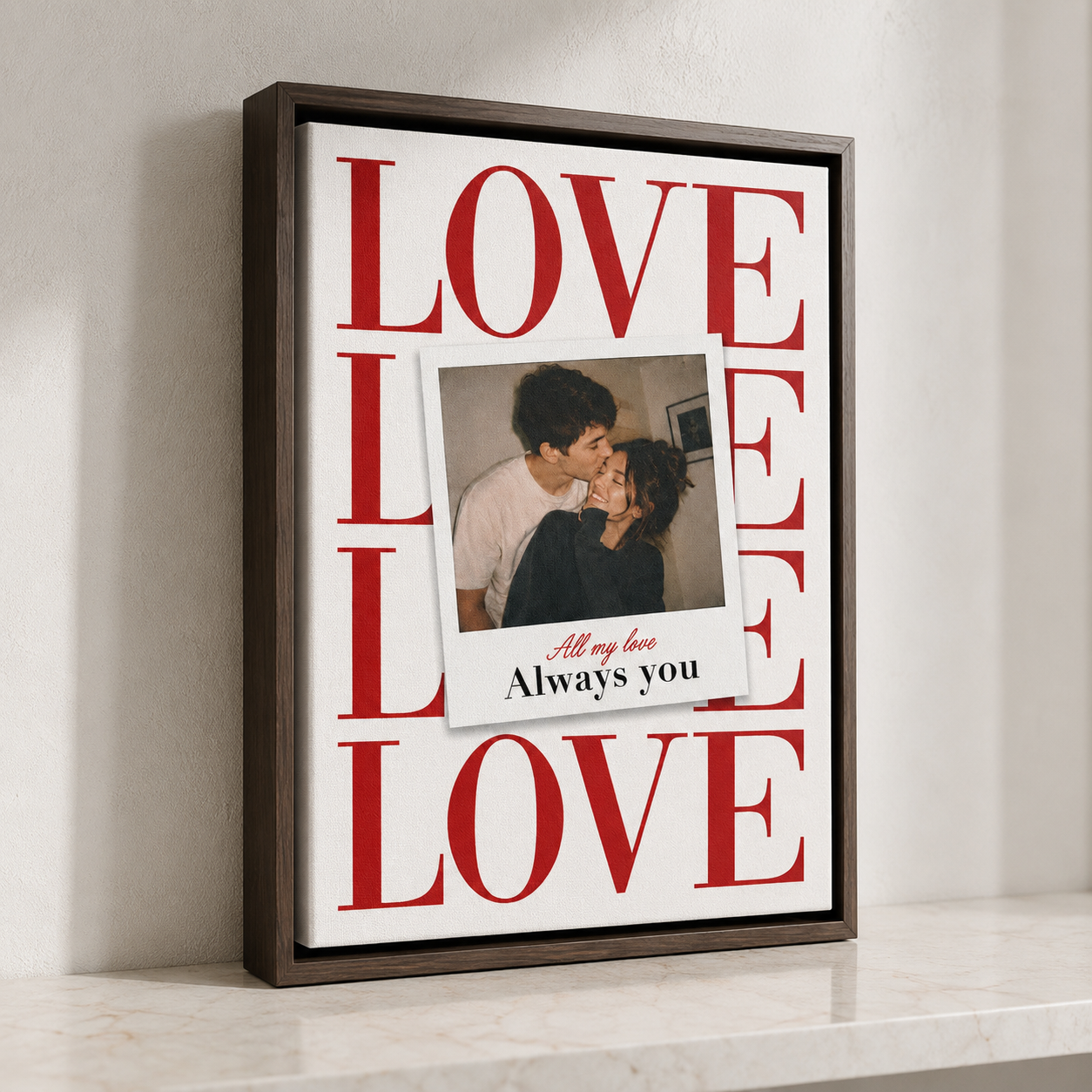 Custom Couple Photo Love Canvas Wall Art Aura Canvas