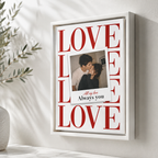 Custom Couple Photo Love Canvas Wall Art Aura Canvas
