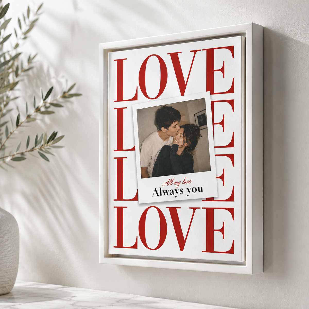 Custom Couple Photo Love Canvas Wall Art Aura Canvas